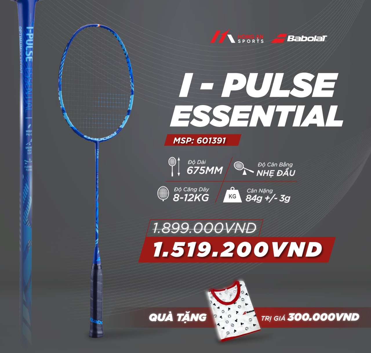 I Pulse Essential Strung Babolat Viet Nam