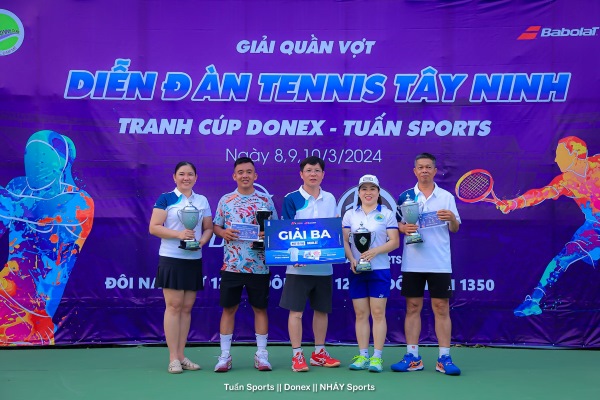 Tuyển thủ đạt giải ba Giải Quần Vợt Diễn Đàn Tennis Tây Ninh - Tuấn Sports